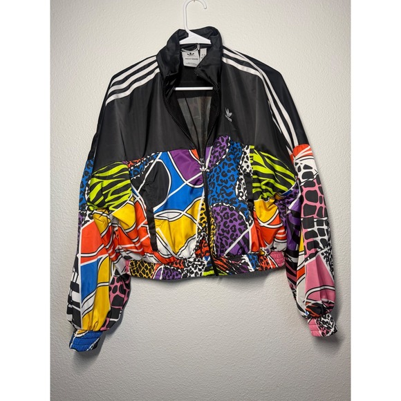 Adidas x Rich Mnisi Track Jacket Multicolor Animal Print Cropped Windbreaker M - Picture 6 of 15
